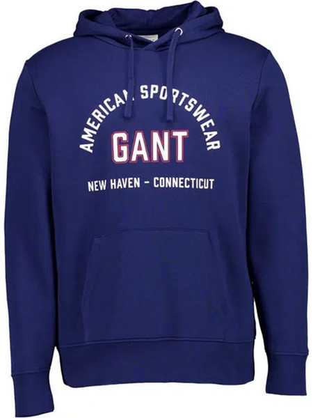 Gant Ανδρικό Φούτερ με Κουκούλα & Τσέπες Navy Μπλε 3G2067090-433