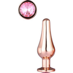 Dream Toys Gleaming Love Small Πρωκτική Σφήνα Diamond Plug 9cm Ροζ Χρυσή