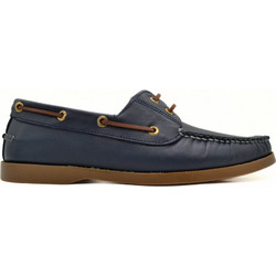 Hawkins Ανδρικά Μοκασίνια Boat Shoes Δερμάτινα Navy Μπλε DR310