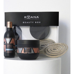 Kyana Smooth Σετ Περιποίησης Μαλλιών Μάσκα 500ml + Σαμπουάν 250ml + Βούρτσα