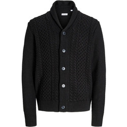 Jack & Jones Ανδρική Ζακέτα Πλεκτή με Κουμπιά Μαύρη 12279337