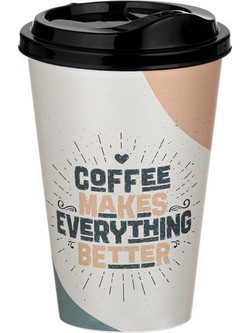 Ποτήρι Καφέ Πλαστικό Coffee Makes Better 500ml 1211360