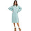 Funky Buddha Midi Καθημερινό Φόρεμα Πλεκτό Τιρκουάζ FBL012-139-13