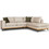 PoliHome Rotondo Γωνιακός Καναπές Δεξιά Γωνία Εκρού 272x225x100cm 162871589