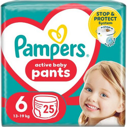 Pampers Pants Πάνες Βρακάκι No6 13-19kg 25τμχ