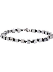 Hugo Boss Ανδρικό Βραχιόλι Μακραμέ Ασημί 50544514-001