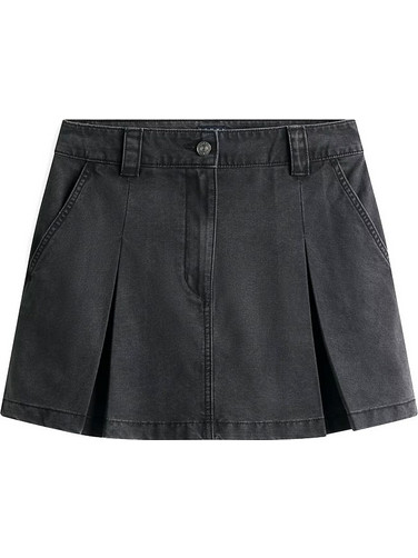 Tommy Jeans Μίνι Φούστα Τζιν Πλισέ Μαύρη DW0DW21137