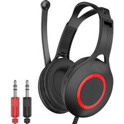 Leewello EJ-032 Gaming Headset Over Ear Black Red