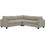 HomeMarkt Calder Γωνιακός Καναπές Κρεβάτι Μπεζ 254x254x90cm HM3286.03