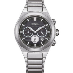 Citizen Super Titanium Ανδρικό Ρολόι Χρονογράφος με Ασημί Μεταλλικό Μπρασελέ CA4690-51E