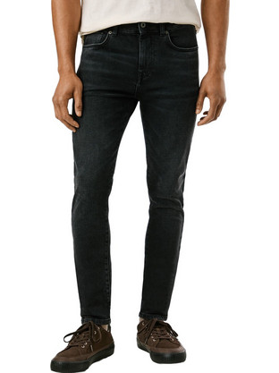 Pepe Jeans Finsbury Ανδρικό Τζιν Παντελόνι Ελαστικό Skinny Εφαρμογή Μαύρο PM20738769AA-000