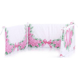 Chipolino Rose Πάντα Κούνιας Λευκό Ροζ 30x180cm