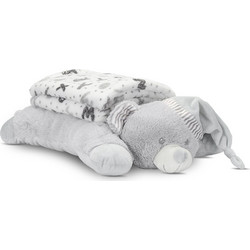 Lorelli Poffy Duo Κουβέρτα Αγκαλιάς Fleece με Λούτρινο Teddy 90x75 Γκρι
