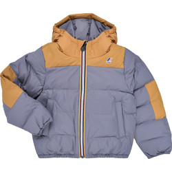 K-way Παιδικό Μπουφάν Χειμωνιάτικο Puffer Αντιανεμικό Γκρι Πορτοκαλί K6117YW-A03