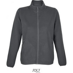 Sol's Factor Γυναικεία Ζακέτα Fleece Μακριά με Φερμουάρ Ανθρακί 03824