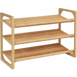 HOMCOM Παπουτσοθήκη Bamboo Φυσικό Χρώμα M76xΠ33xΥ51cm 837-319V00ND