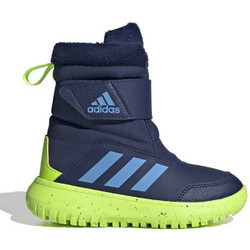 Adidas Winterplay Παιδικές Μπότες Χιονιού Navy Μπλε Lime Δερμάτινες Αδιάβροχες με Σκρατς IF1716