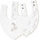 Interbaby Bunny Σετ Σαλιάρες Μπαντάνα από 100% Βαμβάκι με Κουμπί Λευκή Ροζ 2τμχ