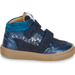 GBB Παιδικά Μποτάκια Navy Μπλε Ασημί Suede με Σκρατς AM331-42-C