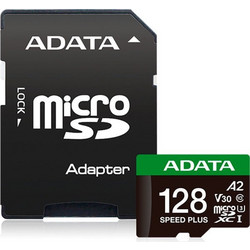 Adata Speed Plus microSDXC 128GB Class 10 U3 V30 UHS-I A2 180MB/s + Adapter