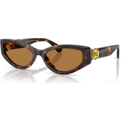 Swarovski SK6045U 100273 Γυναικεία Γυαλιά Ηλίου Cat Eye Κοκάλινα Ταρταρούγα με Καφέ Φακό