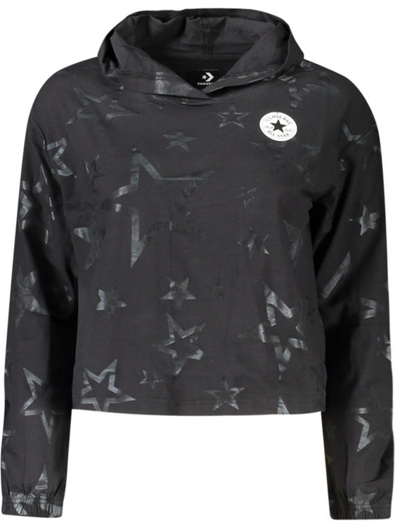 Converse Παιδικό T-Shirt Μακρυμάνικο με Κουκούλα Μαύρο 4CC282-023