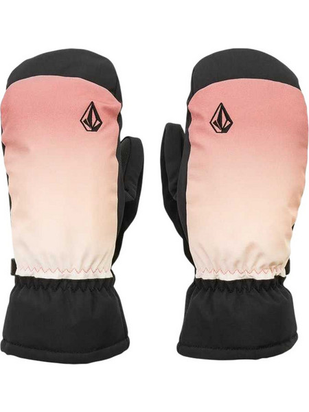 Volcom Upland Αδιάβροχα Γυναικεία Γάντια Σκι & Snowboard Ροζ Μαύρα