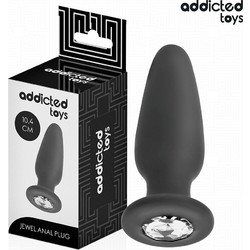 Addicted Toys Medium Πρωκτική Σφήνα Diamond Plug 10.4cm Μαύρη D-242866
