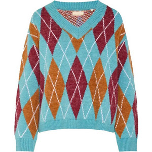 Funky Buddha Γυναικεία Πλεκτή Μπλούζα με V Λαιμόκοψη Oversized Μπλε FBL012-133-09 Funky Buddha Γυναικεία Πλεκτή Μπλούζα με V Λαιμόκοψη Oversized Μπλε FBL012-133-09