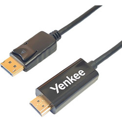 Yenkee Καλώδιο HDMI Male to DisplayPort Male 2m Black