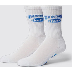 Huf x Thrasher Ανδρικές Κάλτσες Ψηλές με Σχέδια Λευκές SK00965