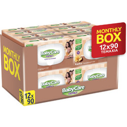 BabyCare Family Karite Μωρομάντηλα Χωρίς Οινόπνευμα & Parabens 12x90τμχ