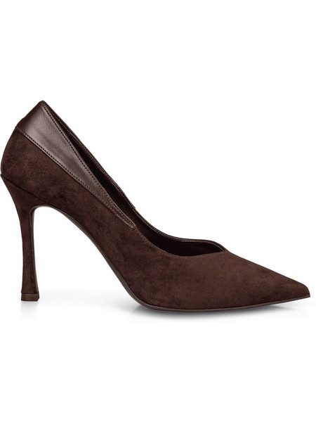 Mairiboo for Envie Γόβες Suede με Τακούνι Στιλέτο Σοκολατί M03-22850