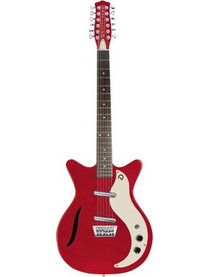 Danelectro 59 Vintage Ηλεκτρική Κιθάρα 4/4 Double Cut με Μαγνήτες SS & Ταστιέρα Pau Ferro 12 Χορδές Red Metallic