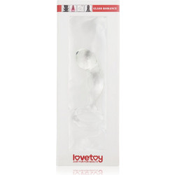 Lovetoy Glass Romance Curved Πρωκτική Σφήνα 11.9cm Διαφανής