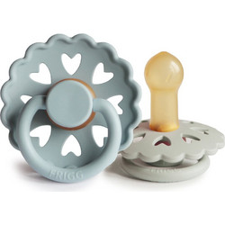 Frigg Fairytale Latex Πιπίλες Καουτσούκ 6-18m Stone Blue Willow Grey 2τμχ