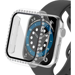 Leewello LW-409 Πλαστική Θήκη με Προστασία Οθόνης για Apple Watch 7 / 8 / 9 45mm Διαφανής