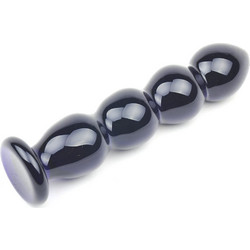 Kinksters Glass Anal Πρωκτική Σφήνα 15.5cm Μαύρη