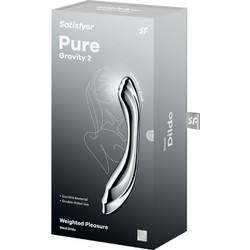 Satisfyer Pure Gravity 2 Διπλό Dildo Ασημί