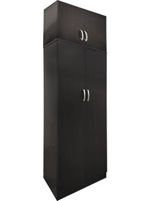 Pakoworld Δίφυλλη Ντουλάπα Ρούχων Lego με Πατάρι Wenge 80x42x240cm 383-000084