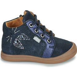GBB Chouga Παιδικά Μποτάκια Navy Μπλε Suede με Φερμουάρ & Σκρατς AM102-42