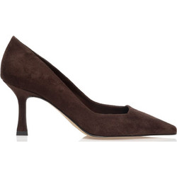 Sante Γόβες Suede με Λεπτό Ψηλό Τακούνι Καφέ 25-615-32