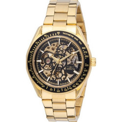 Invicta Pro Diver Ανδρικό Ρολόι Αυτόματο με Χρυσό Μεταλλικό Μπρασελέ 49502