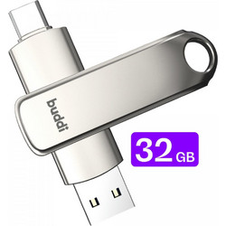 Buddi Dual 32GB USB Stick 3.2 Gen 2 με USB-A & USB-C