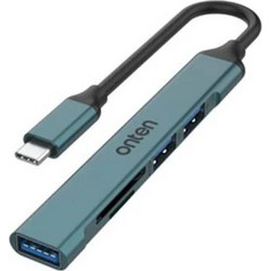 Onten OTN-9705D USB Hub 3.0 USB-C με 5 Θύρες USB-A / Card Reader