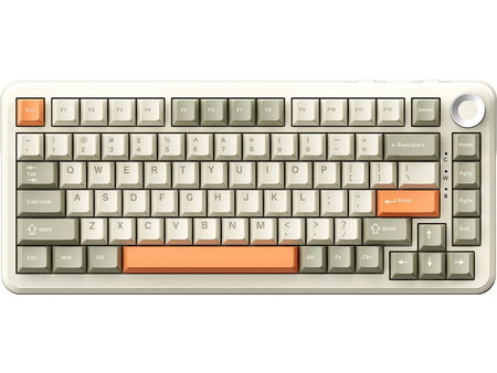 Ajazz AK820 Max Plus Ασύρματο Μηχανικό Gaming Πληκτρολόγιο TenKeyLess με Flying Fish Διακόπτες Beige