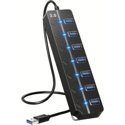 Green Lyca GL69658 USB Hub 3.0 USB-A με 7 Θύρες USB-A