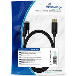MediaRange Καλώδιο DisplayPort to DVI Male 2m Black MRCS199