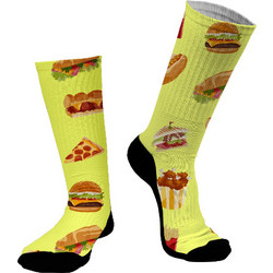 Dimisocks Do You Dare Junk Foods Ανδρικές Κάλτσες Ψηλές με Σχέδια Κίτρινες 70018