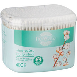 Fiorevita Μπατονέτες Βαμβακερές Bamboo Μπεζ 400τμχ